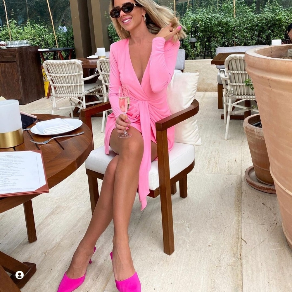 NWT Zara Pink Draped  Mini Dress - Picture 9 of 16
